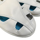Zapatos de trabajo antistáticos ESD blancos de 4 agujeros de suela de PVC + zapatillas industriales superiores de PU