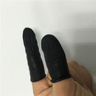 Superficie lisa de los guantes del látex del protector estático anti cómodo negro del finger