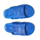 Tipo cruzado color del deslizador del ESD del material del SPU de los zapatos de seguridad del ESD azul para el recinto limpio