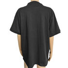 Unisex negro de las camisetas estáticas antis del ESD del algodón del 96% para el laboratorio del recinto limpio