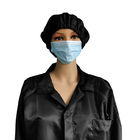 Parásitos atmosféricos antis del 4% de la fibra de carbono de la ropa segura unisex negra del ESD con el casquillo