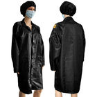 Parásitos atmosféricos antis del 4% de la fibra de carbono de la ropa segura unisex negra del ESD con el casquillo