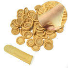 Amarillo libre de polvo 1000pcs/Bag de las altas de la transparencia del látex chozas disponibles del finger