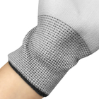 La media PU Palmfit de 3 fingeres cubrió guantes de la seguridad que la industria utiliza blanco