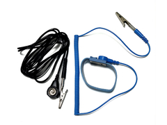 Tejido conductor ESD Muñeca de la correa de tierra de alambre de traje para el tapete ESD