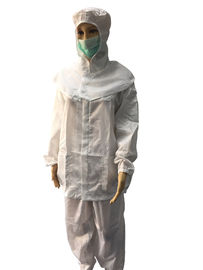 La chaqueta estática anti y los pantalones del poliéster seguro de la ropa del ESD del recinto limpio clasifican 1000 - 10000