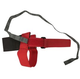 El talón estático anti ata con correa la cinta roja brillante con el gancho y la sujeción del lazo