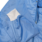 Parásitos atmosféricos antis de la ropa libre de polvo lavable azul del ESD para la industria del recinto limpio