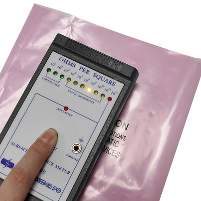 Rosa transparente anti de tragante abierto modificado para requisitos particulares del bolso del PWB ESD de los parásitos atmosféricos que embala