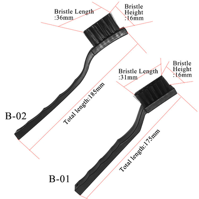 Cepillos antiestáticos del ESD de la fibra de nylon negra para industrial