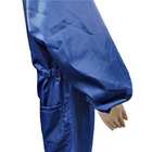 bata lavable estática anti azul marino del ESD de la prenda impermeable de la raya de 5m m sin la capilla