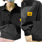 El símbolo largo de POLO Shirt With ESD de la manga del ESD resuelve EN estándar 61340-5-1 de la ropa