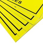 Rectángulo amarillo estático del tamaño los 20x30cm de la muestra del ESD del área de control de la atención para EPA