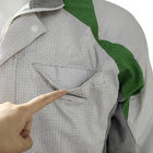 Lint libre de cremallera poliéster algodón tejido TC ropa de trabajo ESD chaqueta antistática abrigo para laboratorio