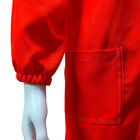 Sala limpia Rojo 5 mm de rejilla ESD abrigo de seguridad antistatico con 98% de poliéster 2% de fibra de carbono