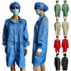 Poliéster Antistático de algodón Lab Coat Sala limpia ESD ropa de seguridad Fibra conductiva