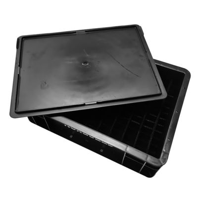 Caja electrónica antistatica SMT Rack PCB negro Componente de almacenamiento de embalaje Contenedor bandeja de plástico ESD Caja antistatica