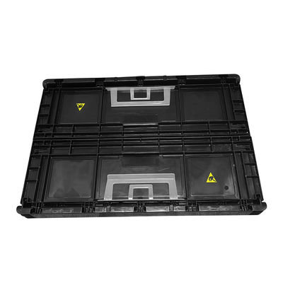 Componentes electrónicos plegables Caja de contenedores Caja antistática Caja de contenedores de palets Caja de almacenamiento de PCB de plástico