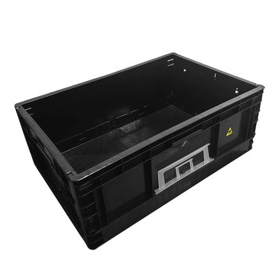 Componentes electrónicos plegables Caja de contenedores Caja antistática Caja de contenedores de palets Caja de almacenamiento de PCB de plástico