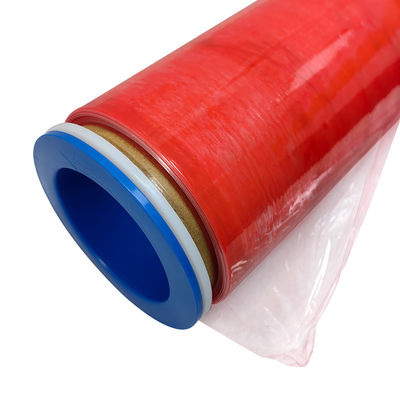 Película de envoltura de LDPE rojo transparente antistatico de 500 mm Película de estiramiento ESD