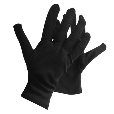 Guantes de algodón 100% negro Ceremonia Guantes transpirables humectantes absorbentes Uniformes
