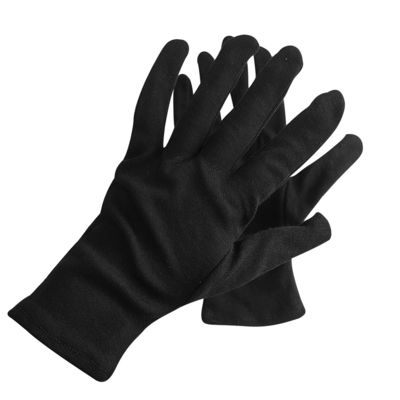 Guantes de algodón 100% negro Ceremonia Guantes transpirables humectantes absorbentes Uniformes