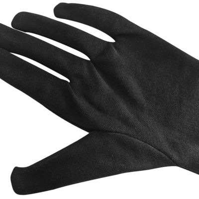 Guantes de algodón 100% negro Ceremonia Guantes transpirables humectantes absorbentes Uniformes