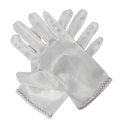 Guantes de trabajo de poliéster de cuarto limpio Guantes blancos libres de polvo Guantes 100% de poliéster Guante