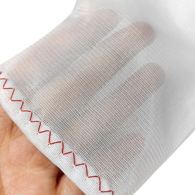 Guantes de trabajo de poliéster de cuarto limpio Guantes blancos libres de polvo Guantes 100% de poliéster Guante