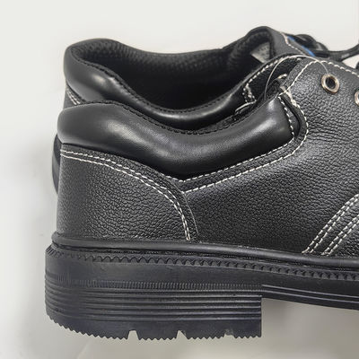 Unisex Anti Smash zapatos de trabajo de construcción baja talla de acero suela media de caucho de acero dedo de pie de cuero zapatos de seguridad superior