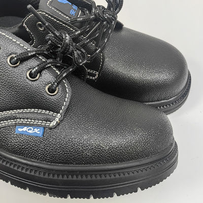 Unisex Anti Smash zapatos de trabajo de construcción baja talla de acero suela media de caucho de acero dedo de pie de cuero zapatos de seguridad superior