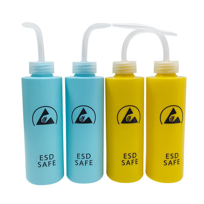 500 ml ESD Antistático Botella de lavado Tipo de compresión de plástico Dispensador de alcohol Dispensador de pegamento antiestático para el área segura de ESD