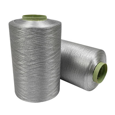 Filamento de costura de fibras conductoras largas 150D/2 gris para tejidos/vestidos ESD
