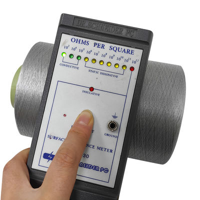 Filamento de costura de fibras conductoras largas 150D/2 gris para tejidos/vestidos ESD