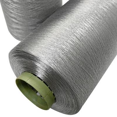 Filamento de costura de fibras conductoras largas 150D/2 gris para tejidos/vestidos ESD