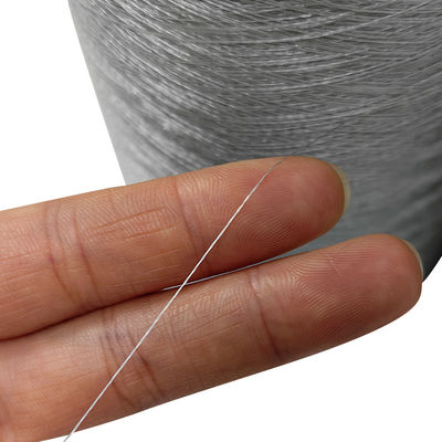 Filamento de costura de fibras conductoras largas 150D/2 gris para tejidos/vestidos ESD
