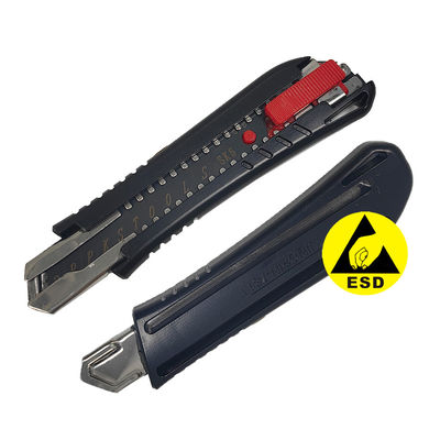 Cuchillo antistatico ESD de 18 mm de gran tamaño / Cuchillo de oficina de la sala de limpieza / Cuchillo de corte de acero inoxidable