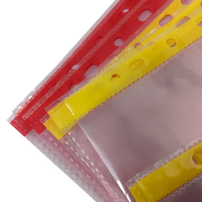 11 agujeros Bolsa de archivos de sala limpia rosa o amarilla A4 A3 Bolsa de documentos antiestática ESD libre de polvo