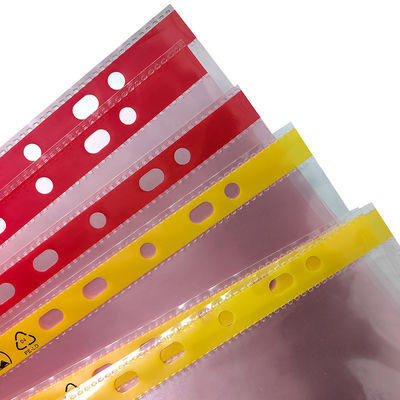 11 agujeros Bolsa de archivos de sala limpia rosa o amarilla A4 A3 Bolsa de documentos antiestática ESD libre de polvo