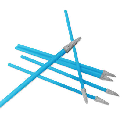 PS750B Limpieza electrónica de PCB 74 mm Sala limpia libre de lingotes Poliéster Swabs de punta de cabeza