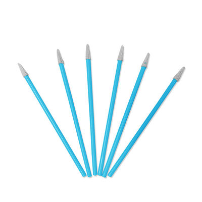 PS750B Limpieza electrónica de PCB 74 mm Sala limpia libre de lingotes Poliéster Swabs de punta de cabeza
