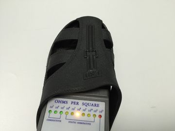 Deslizador seguro electrostático negro azul Toe Protected White Light Weight de los zapatos de seguridad del ESD