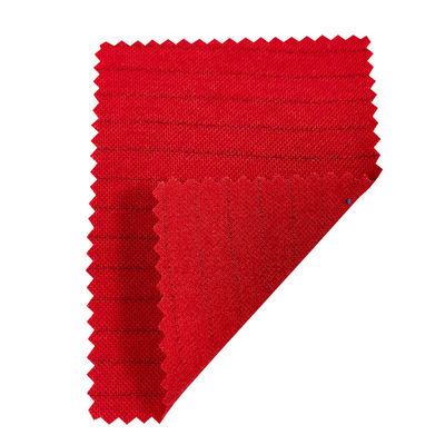Tejido antistático de punto de PVC para camiseta de polo Esd Rojo Amarillo 260gm