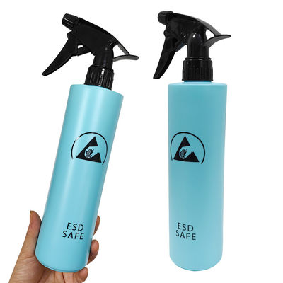 Botella de pulverización de plástico azul antiestático de 500 ml Botella de pulverización de ESD lavable