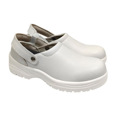 Zapatos de seguridad antiestáticos de ESD blancos con tapa de pie de acero para salas limpias libres de polvo