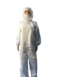 Biotech/traje seguro farmacéutico del ESD del recinto limpio de los materiales del ESD con Hood And Facemask