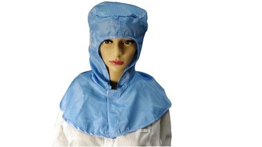 Casquillo estático anti Front Velcro Closure del mantón libre de polvo seguro de la ropa del ESD del poliéster