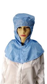 Casquillo estático anti Front Velcro Closure del mantón libre de polvo seguro de la ropa del ESD del poliéster