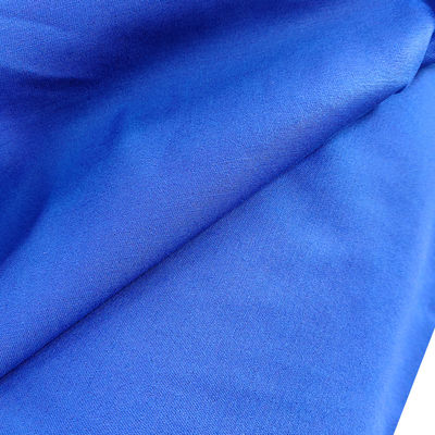 Tejido de trabajo antiestático azul ESD de algodón poli-mezcla ignífugo para áreas antiestáticas