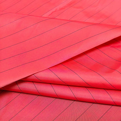 Bandas rojas de 17 mm 99% de poliéster + 1% de bandas conductoras de laboratorio de lino libre de antistatico ESD Tejido antistatico